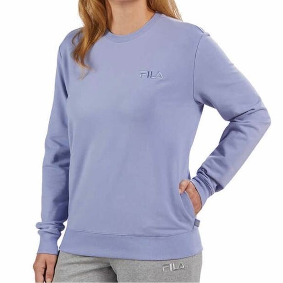 Fila Women's Sweatshirt French Terry Crewneck Side Pockets Size XL NWT - Picture 2 of 5